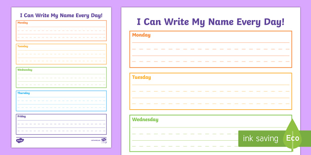 write name worksheet