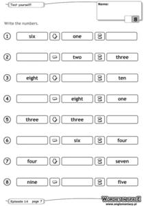 write out words in subtraction