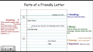 Writing a Friendly Letter Worksheet - Homeschool Helper Online