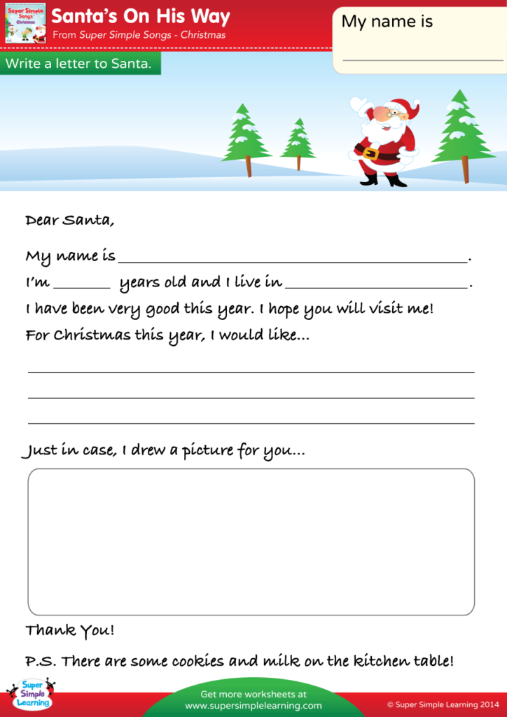 writing a letter worksheet