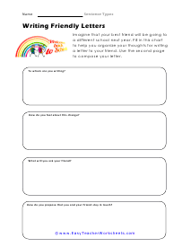 writing a letter worksheet