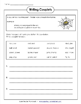 Poetry Writing Worksheets