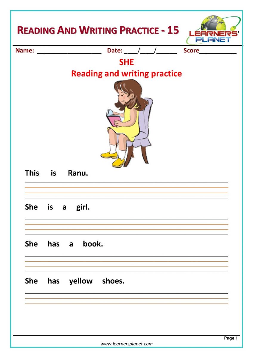 writing a sentence worksheet