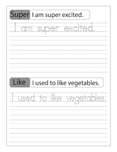 Premium Vector | Writing The Simple Sentences Alphabet Activity ...