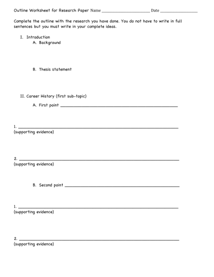 Free writing a thesis statement worksheet, Download Free writing a