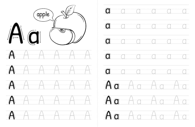 Premium Vector | ABC Alphabets Tracing Book Interior For Kids ...