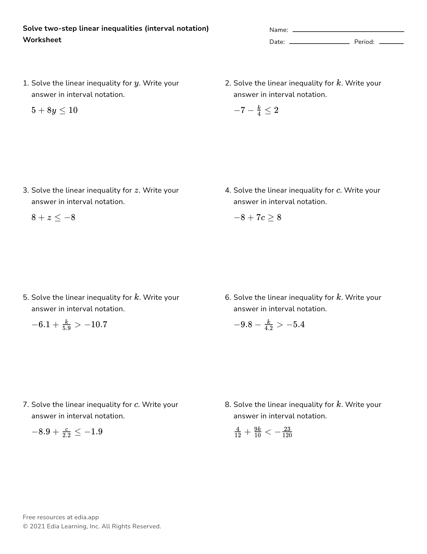 Edia | Free math homework in minutes