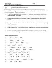Balancing Equations Worksheet - Writing Complete Equations ...