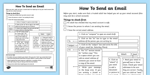 Writing an Email Worksheet | ELA Resource | Twinkl USA