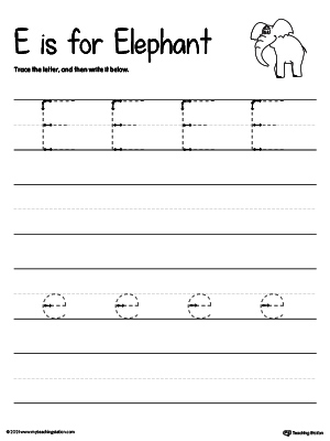 FREE* Tracing And Writing the Letter E | MyTeachingStation.com