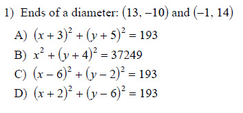 Writing equations of circles Worksheets