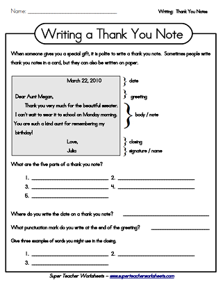 Writing Worksheets