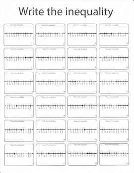 Writing inequalities Worksheet (Black and White) in 2024 | Writing ...