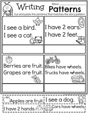 Kindergarten Writing Worksheets - Planning Playtime