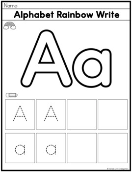 Alphabet Worksheets | Alphabet Rainbow Writing and Letter Tracing ...
