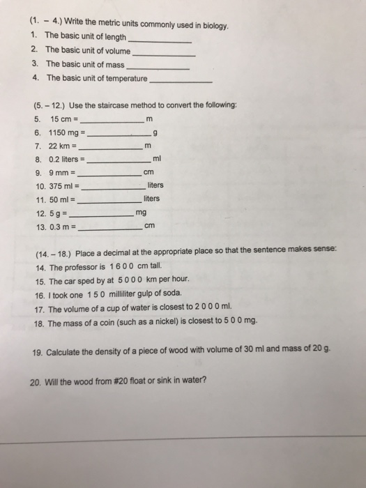 writing meters liters and grams worksheet answers
