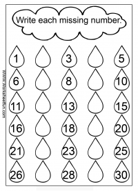 0 to 30 / FREE Printable Worksheets - Worksheetfun