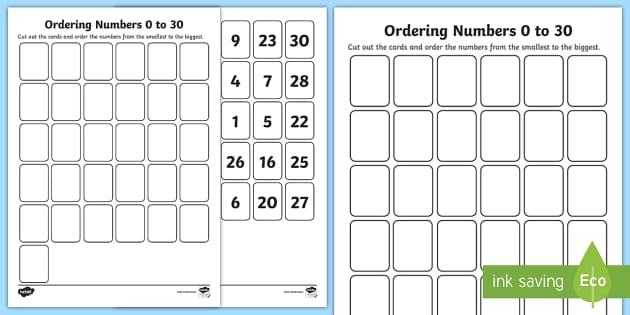 writing numbers 1 30 worksheet