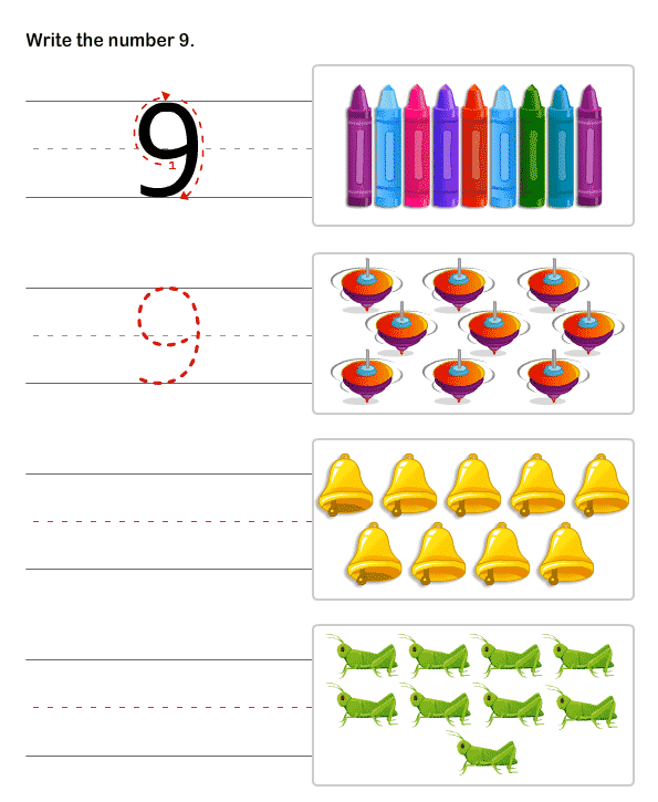 writing numbers kindergarten math worksheet