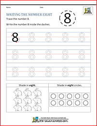 writing numbers to 10 worksheet