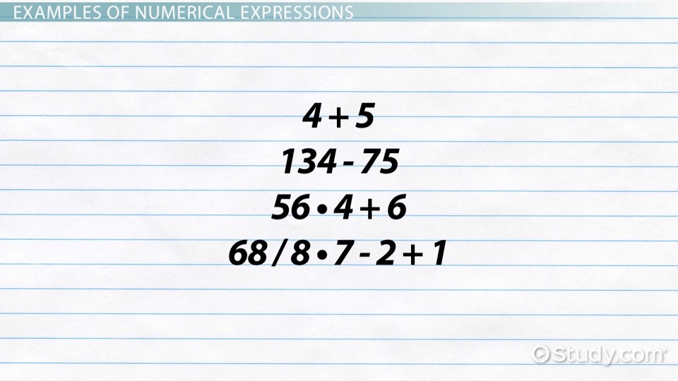 Numerical Expression | Definition &  Examples Video