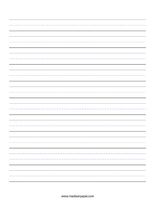 Lined Handwriting Paper (Printable PDF) - Madisons Paper Templates