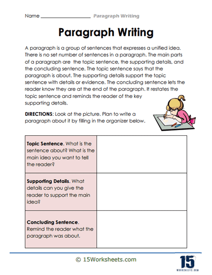 writing paragraphs worksheet pdf