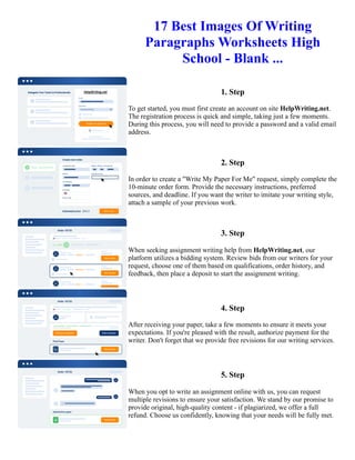 17 Best Images Of Writing Paragraphs Worksheets High School ...