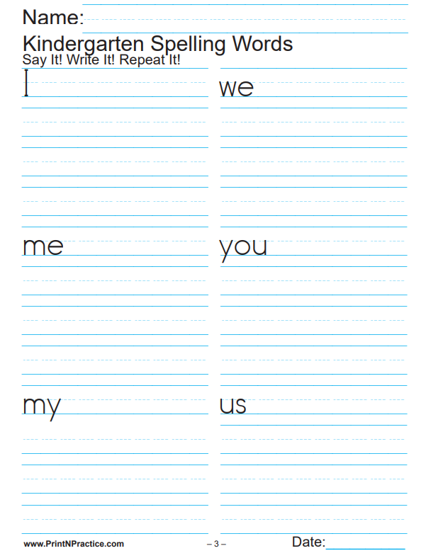 Kindergarten Printable Worksheets ⭐ Practice Worksheets For Kids
