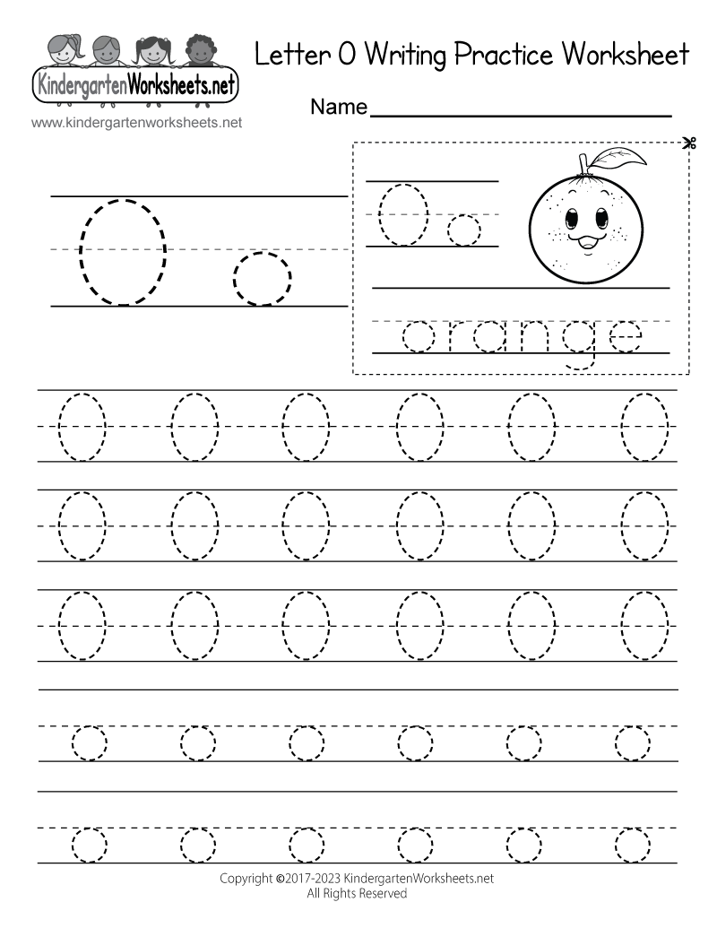 writing practice worksheet for kindergarten