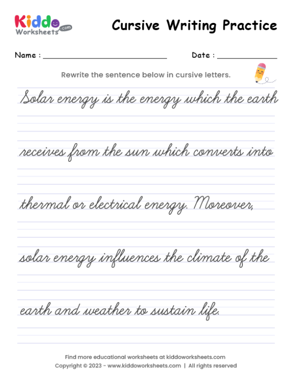 Free Printable Cursive Writing Worksheet 10 - kiddoworksheets