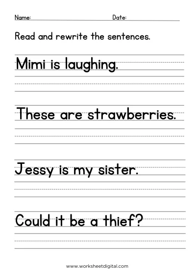 Free Handwriting Practice Practice - Worksheet Digital
