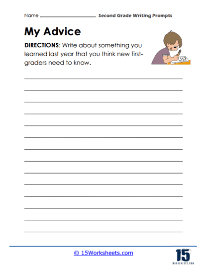 2nd Grade Writing Prompt Worksheets