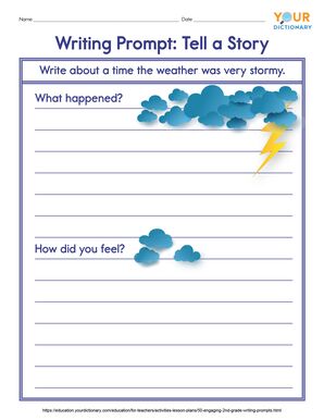 writing prompts for 2nd grade worksheet
