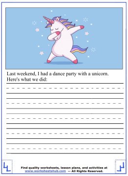 writing prompts for 2nd grade worksheet