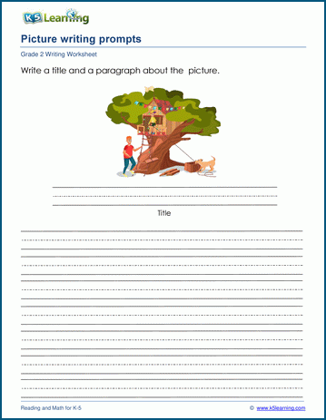 writing prompts for 2nd grade worksheet