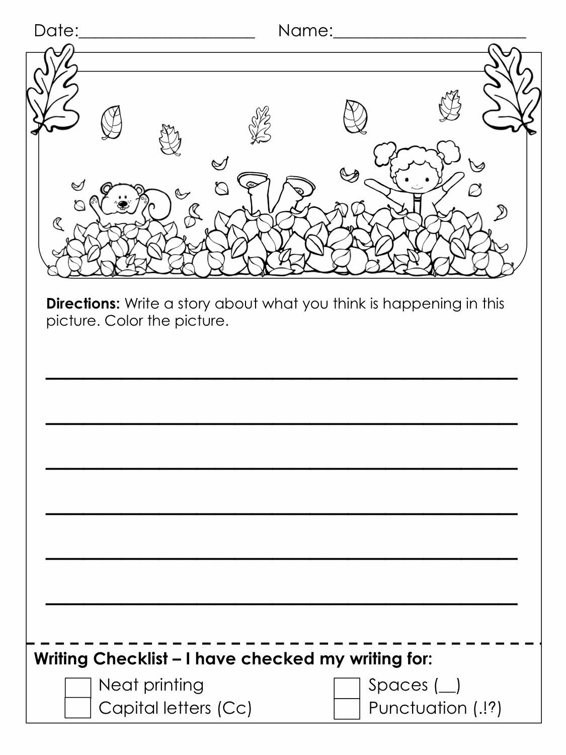 writing prompts for 3rd grade worksheet