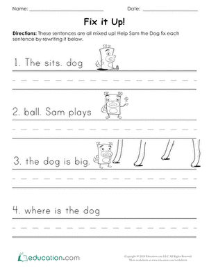 Fix it Up | Worksheet 