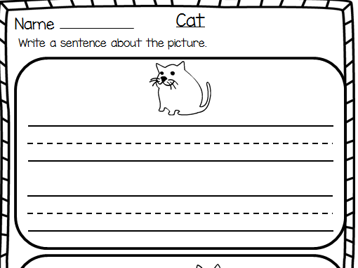 writing sentences worksheet