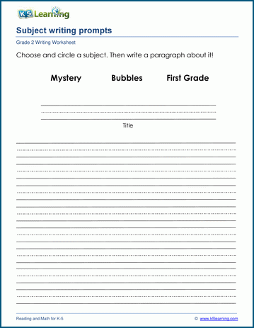 Write about: Mystery, bubbles or 1st grade | Worsheets library