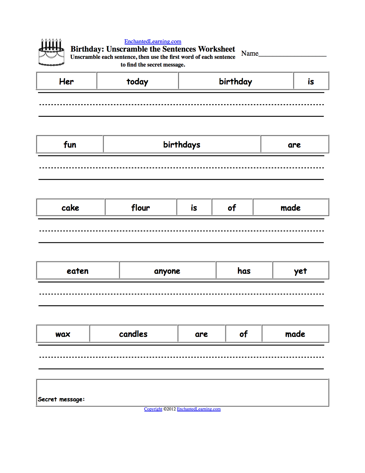 writing simple sentences worksheet