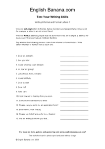 writing skills worksheet