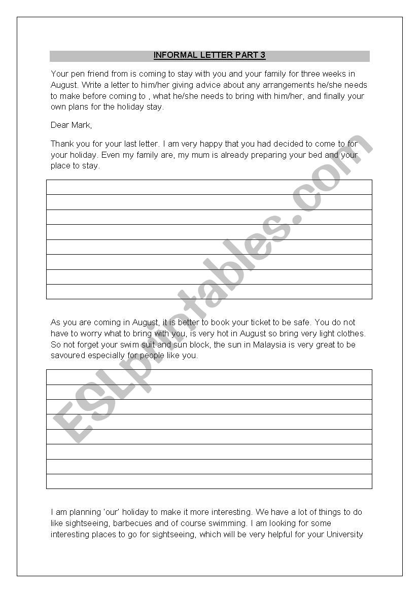 Developing writing skills - ESL worksheet by azizi