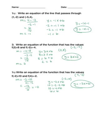 Lesson 5-2 Slope-Intercept Form | PDF