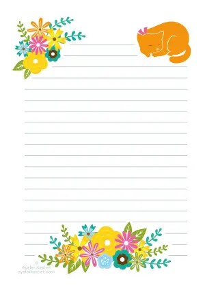 Free printable writing paper - Ayelet Keshet