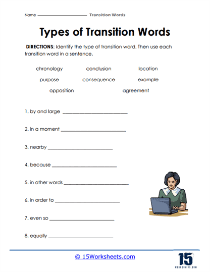 Transition Words Worksheets - 15 Worksheets Library