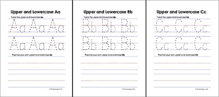 writing upper and lowercase letters worksheet