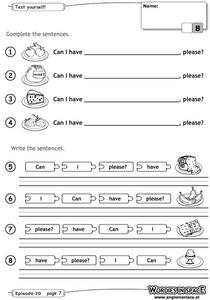 Test Yourself: Writing Sentences Worksheet for 1st - 2nd Grade ...