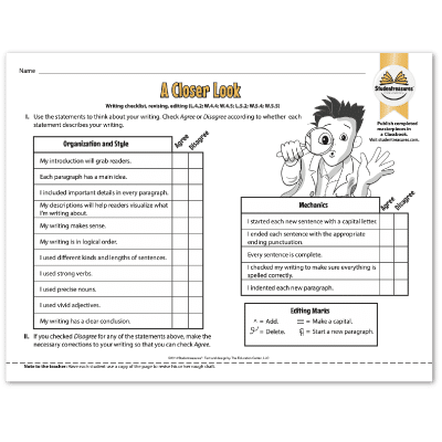 writing worksheet 4th