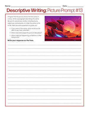 Descriptive Writing: Picture Prompt #13 | Worksheet 